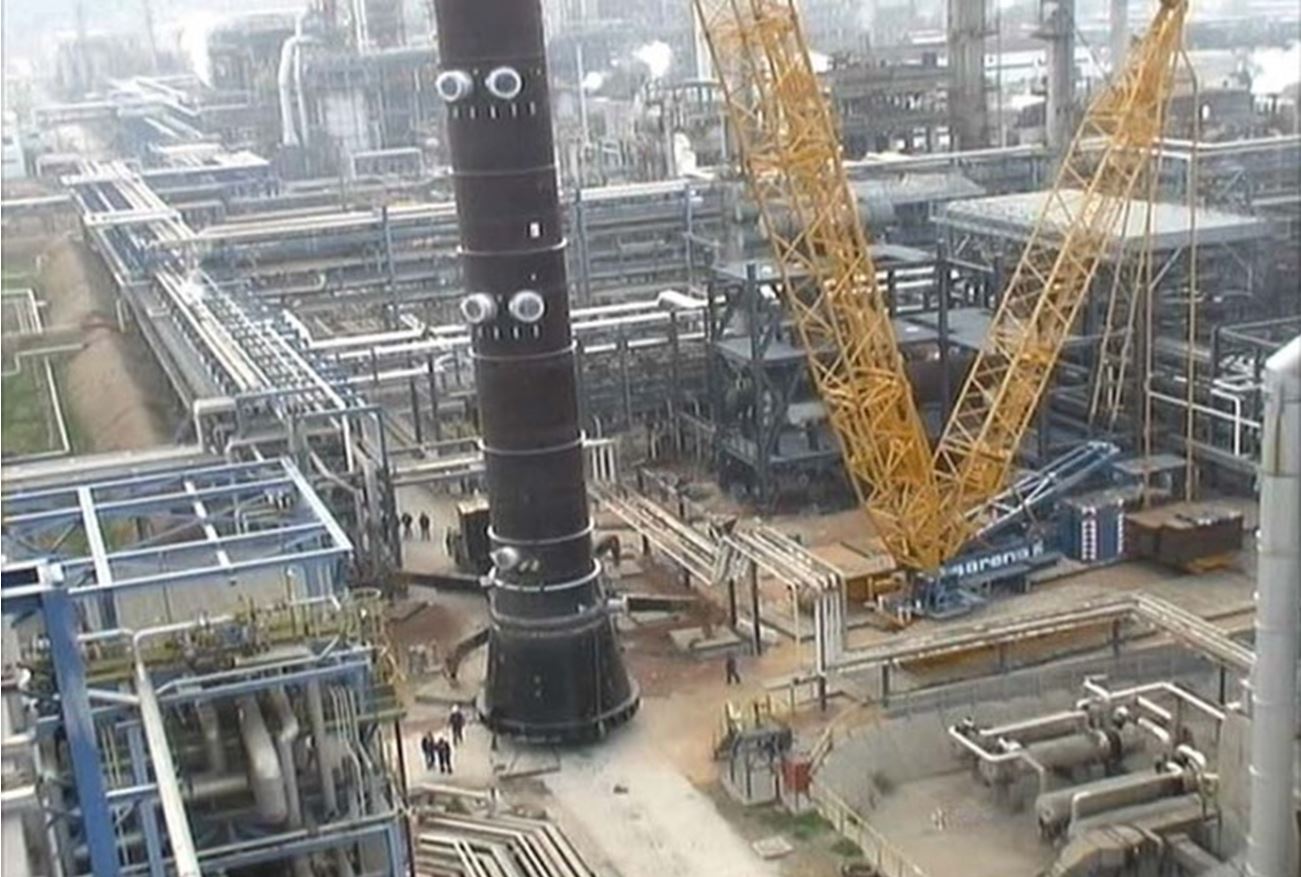 electromechanical erection of fcc naptha desulphurization unit 9200